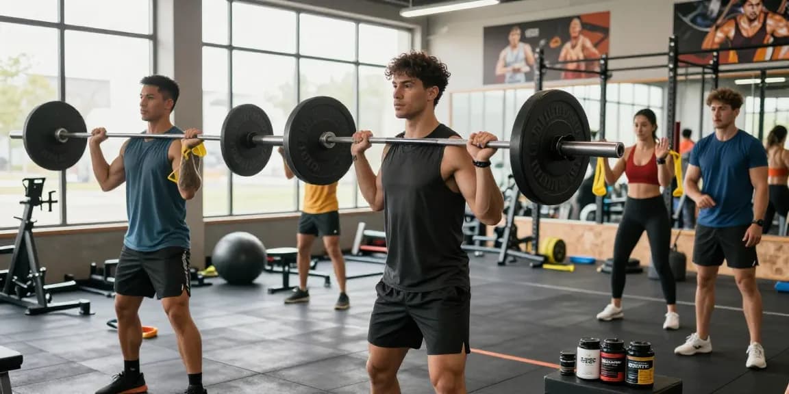 Astera Shop showcasing athletes using Astera Labs products in a vibrant gym setting.