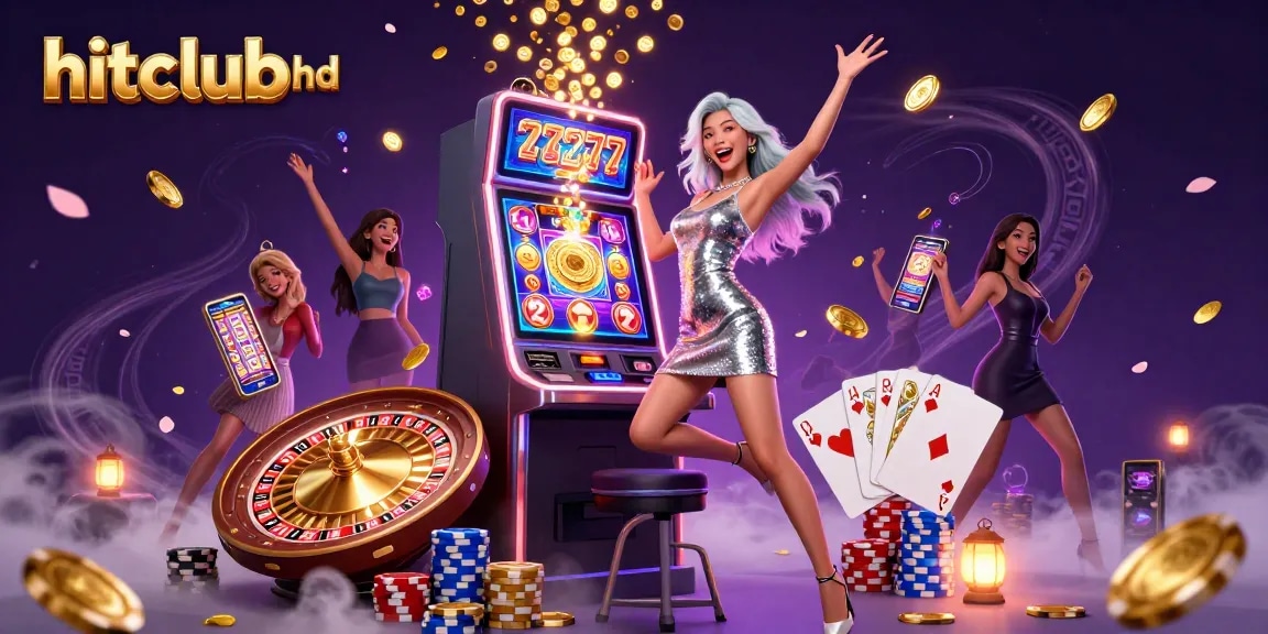 Experience the excitement of hitclubhd with golden coins cascading from a jackpot slot machine!