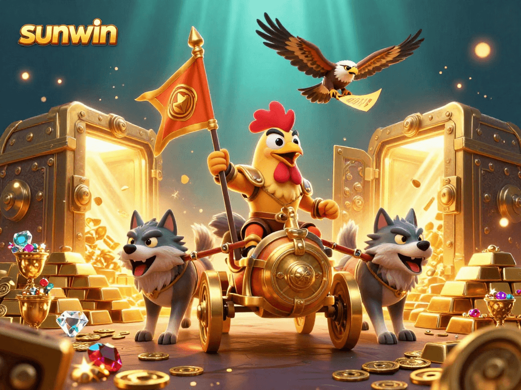 Experience thrilling gameplay with sunwin as cartoon characters embark on a treasure quest.