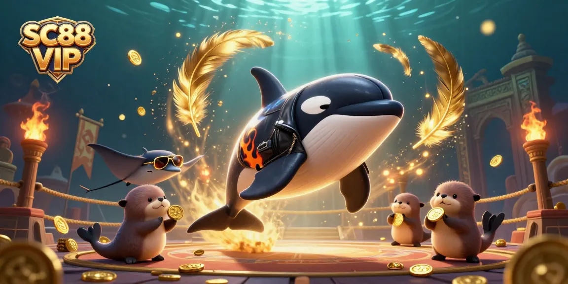 Experience SC88 VIP’s epic underwater casino adventure with vibrant characters and thrilling game elements.