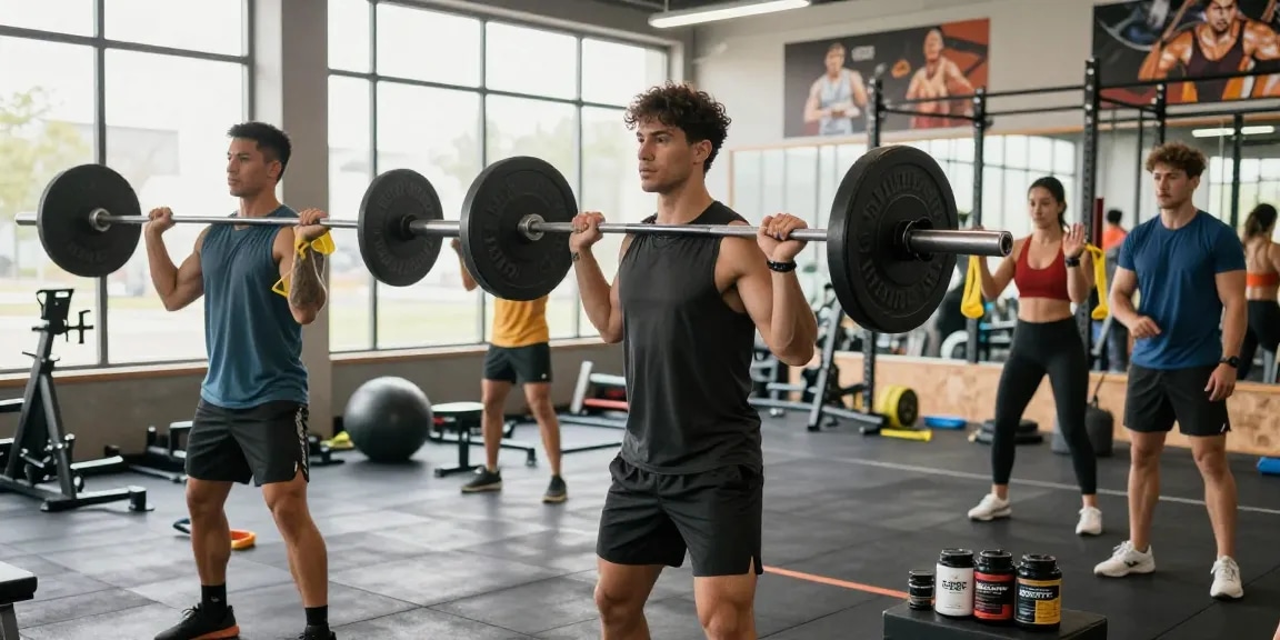Astera Shop showcasing athletes using Astera Labs products in a vibrant gym setting.