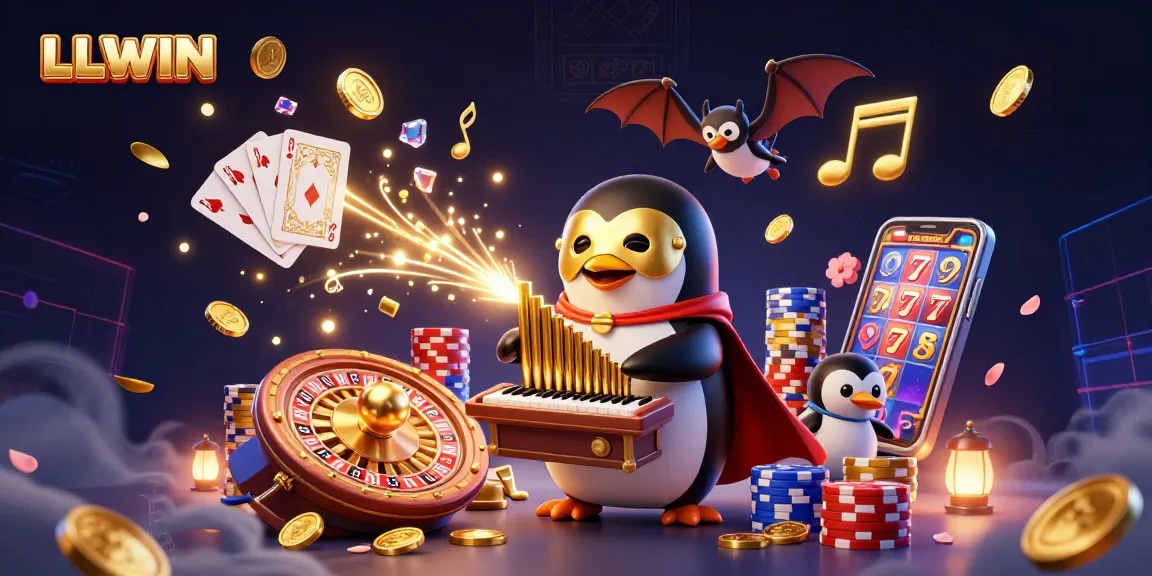 Experience LLWIN with vibrant 3D characters and casino themes, showcasing thrilling gameplay elements.