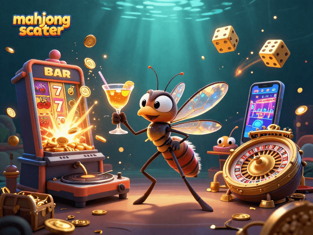 Experience the excitement of mahjong scatter with vibrant casino-themed characters and dynamic gaming elements.