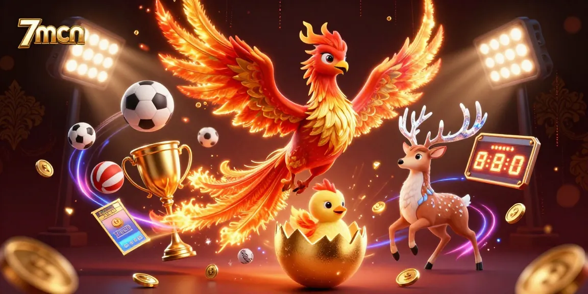 Bet on 7mcn as a phoenix rises, signifying winning opportunities in sports betting.