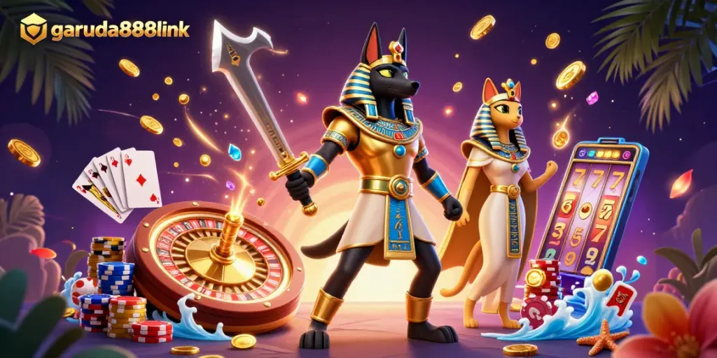Experience exciting gameplay at garuda888link with ancient warriors, coins, and roulette.