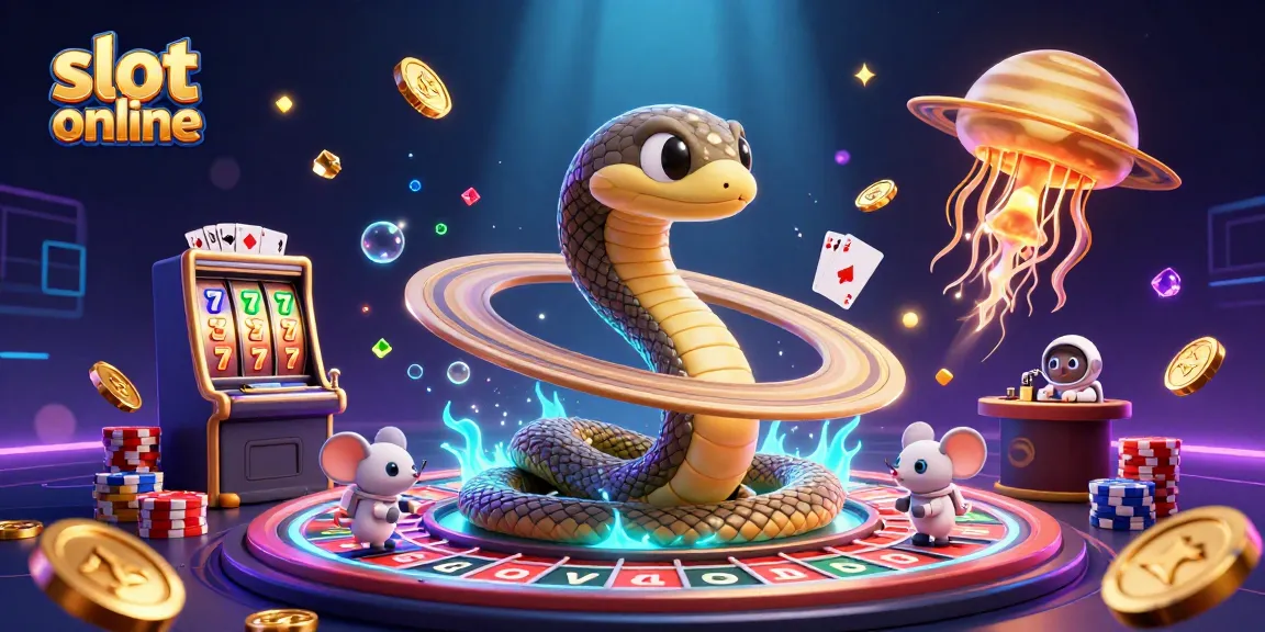 Engage with captivating slot online adventures in a dynamic scene featuring unique cosmic elements.