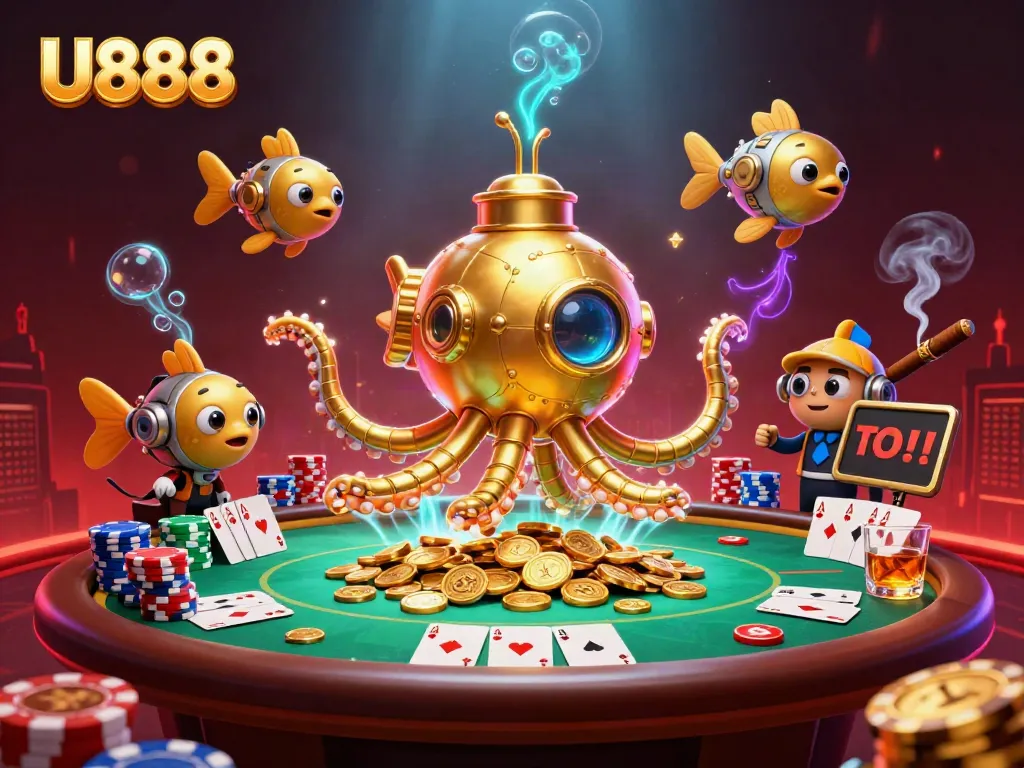 Experience thrilling gameplay with U888, showcasing a vibrant underwater casino scene.