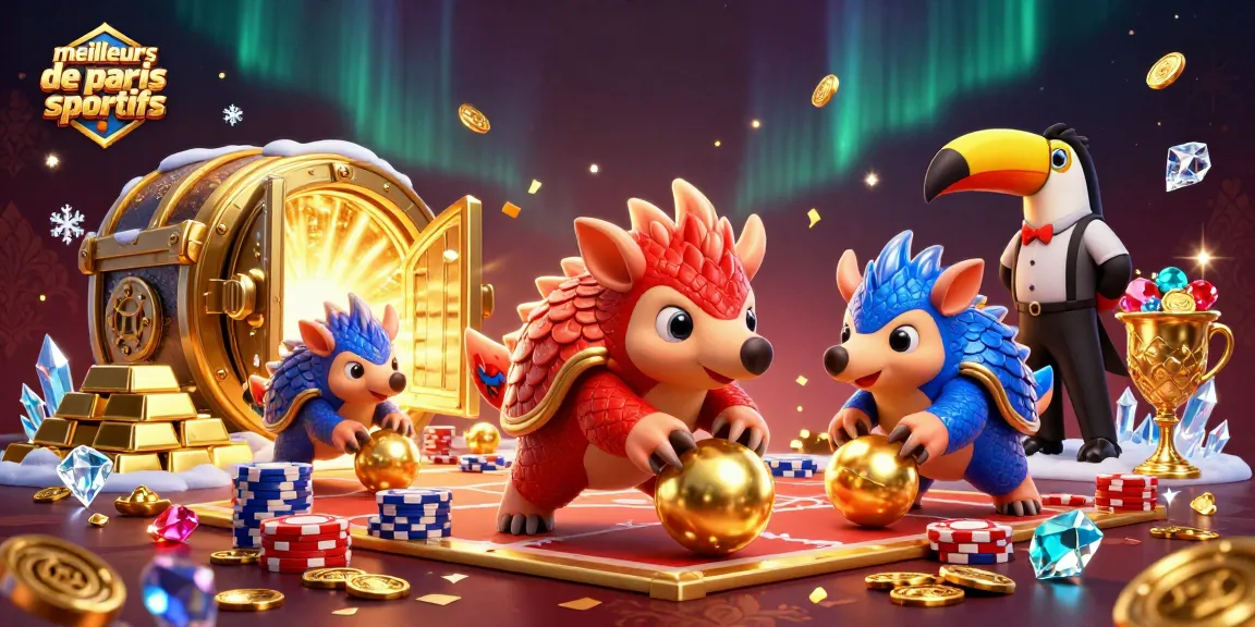 Pariez sur les meilleurs sites de paris sportifs avec des pangolins animés en pleine action ludique.