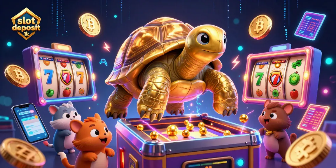 Engage with the lively scene of 'slot deposit 1k' as animated characters play on a vibrant pinball machine.