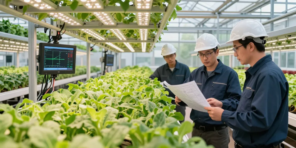 Indoor agriculture engineers collaborating in a modern facility, highlighting the innovative cika4d link solutions.