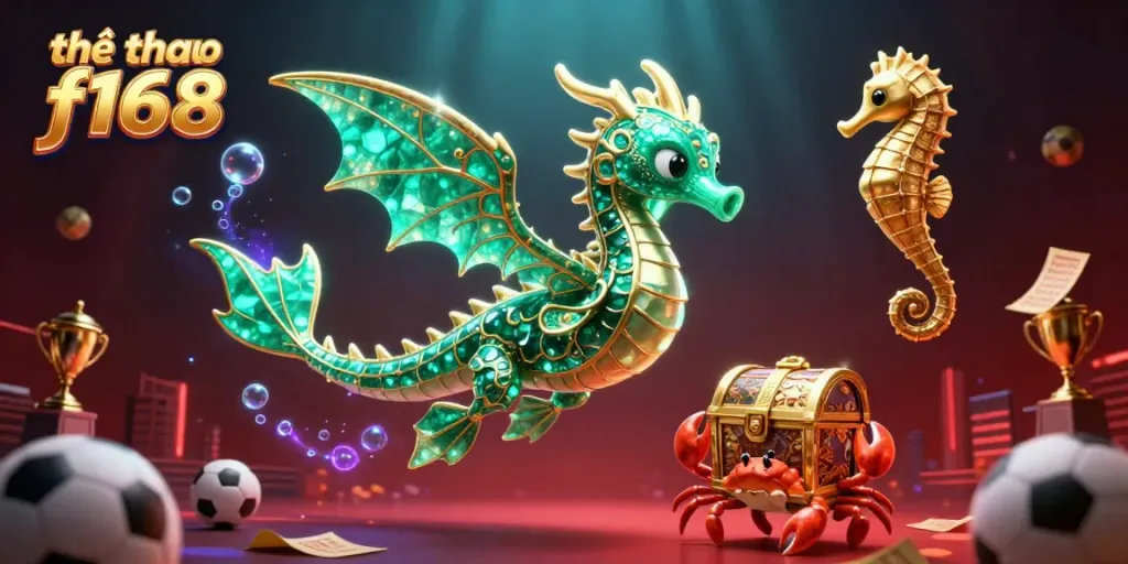 Experience the excitement of thể thao f168 with a vibrant 3D illustration featuring dynamic sports betting elements.