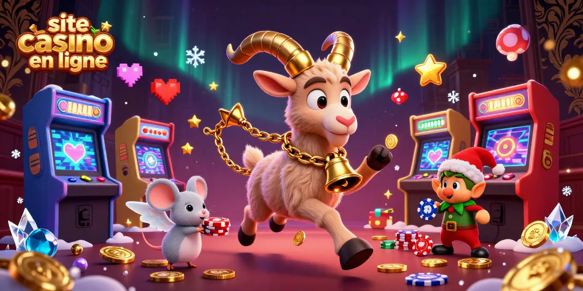 Gagnez sur le site casino en ligne avec une illustration captivante de Krampus au casino.