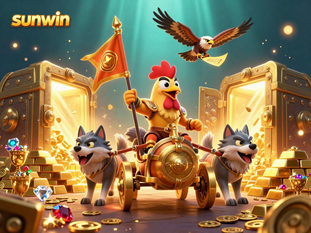 Experience thrilling gameplay with sunwin as cartoon characters embark on a treasure quest.