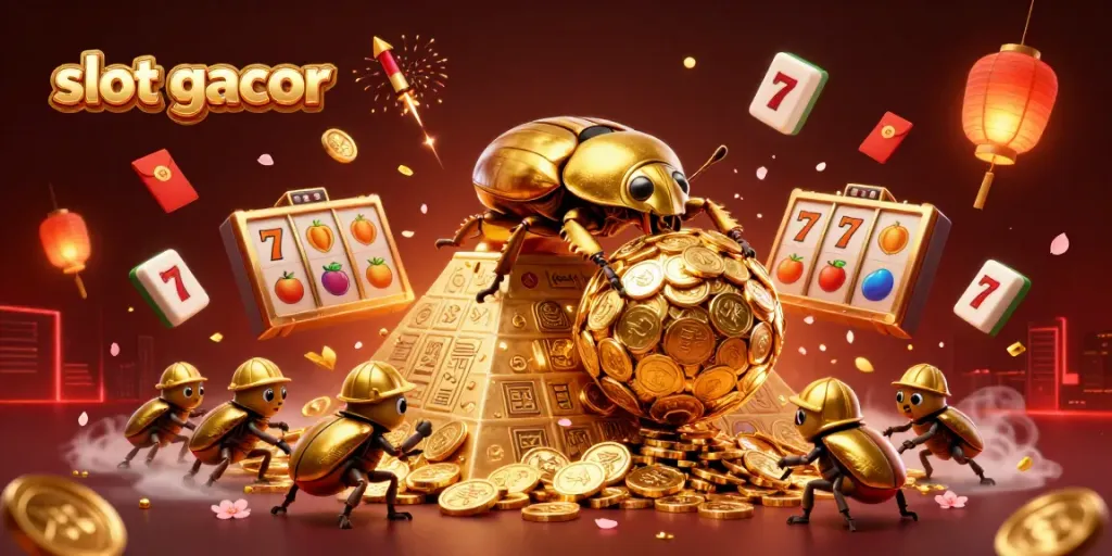 Experience the thrill of slot gacor with this vibrant and detailed 3D illustration.