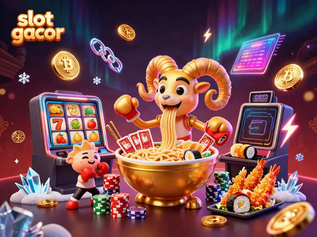 Experience exciting gameplay at slot gacor with dynamic casino characters and neon coin elements.