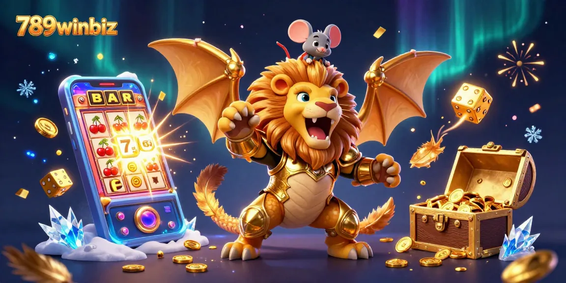 Engage in thrilling gameplay with 789winbiz's vibrant 3D casino scene showcasing jackpot excitement and dynamic symbols.
