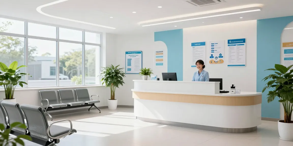 Prescription health insurance coverage options in a modern health clinic with patient care focus.