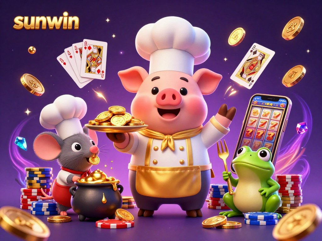 Engage with sunwin's thrilling casino atmosphere featuring chefs and gold as they serve winning opportunities.