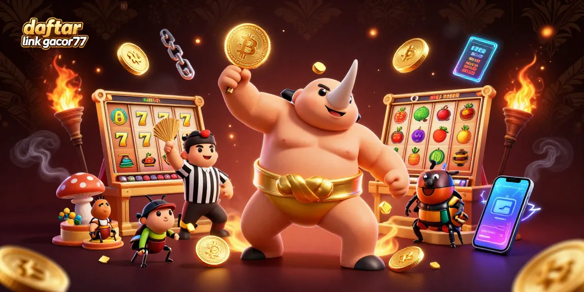 Experience thrilling gameplay at daftar link gacor77 with cartoon characters in a vibrant casino scene.