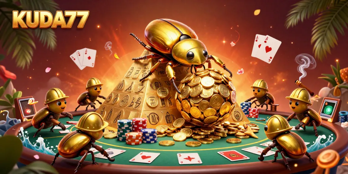 Mainkan slot KUDA77 dengan keseruan karakter kumbang emas dan permainan poker yang menakjubkan.