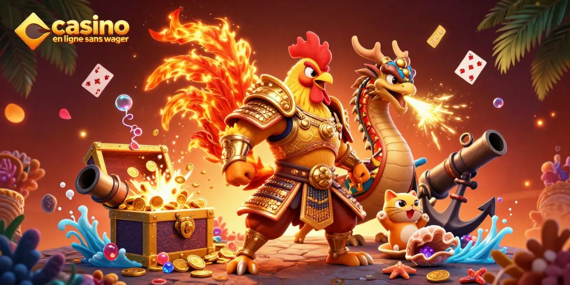 Jouez à casino en ligne sans wager avec des personnages colorés dans une illustration vibrante.