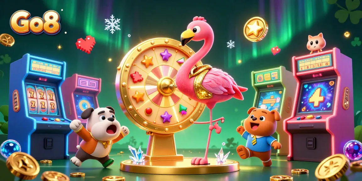 Experience the excitement at Go8 casino with vibrant characters and rich gaming elements.