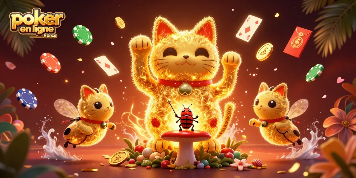 Gagnez au poker en ligne France avec des chips, cartes et ambiance animée.