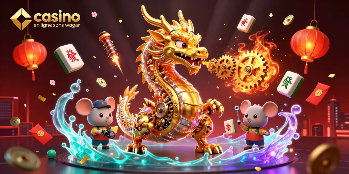 Déclencher des gains avec casino en ligne sans wager et dragon d'or mécanique en action.