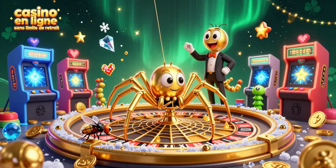 Pariez rapidement sur le casino en ligne sans limite de retrait dans cette illustration dynamique de 3D.