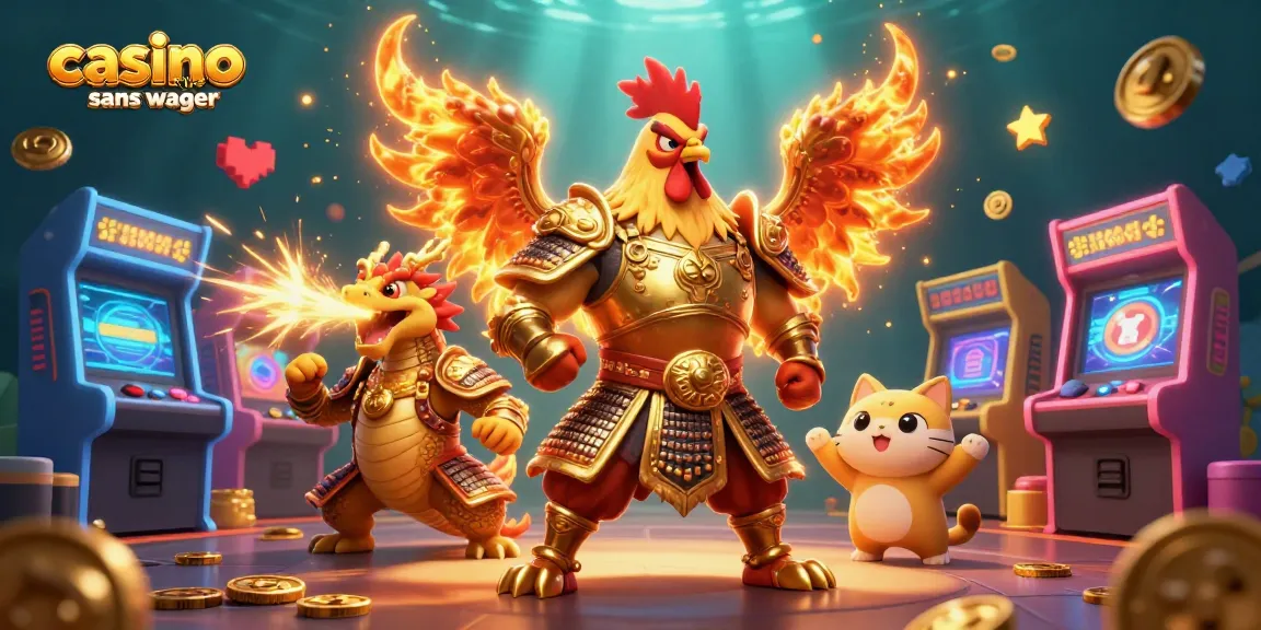 Jouez sur casino en ligne sans wager avec des personnages 3D amusants réunis dans un décor éclatant.