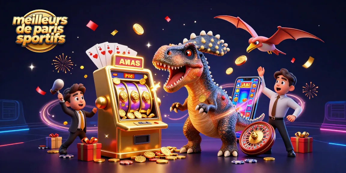 Visualisez les meilleurs sites de paris sportifs avec des personnages dynamiques et une ambiance festive.